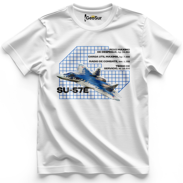 SU57-BLANCA REMERA SU-57E
